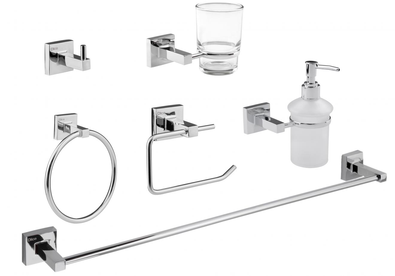 Juego de Accesorios de Baño - Herrajes de Acero Inoxidable de 6