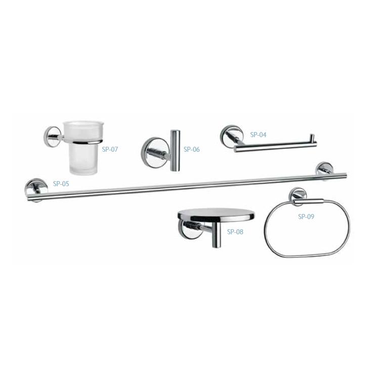 JUEGO ACCESORIO PARA BANO 6 PIEZAS SPACIO CROMO PROYECTA SPJ6 261P-SPJ6